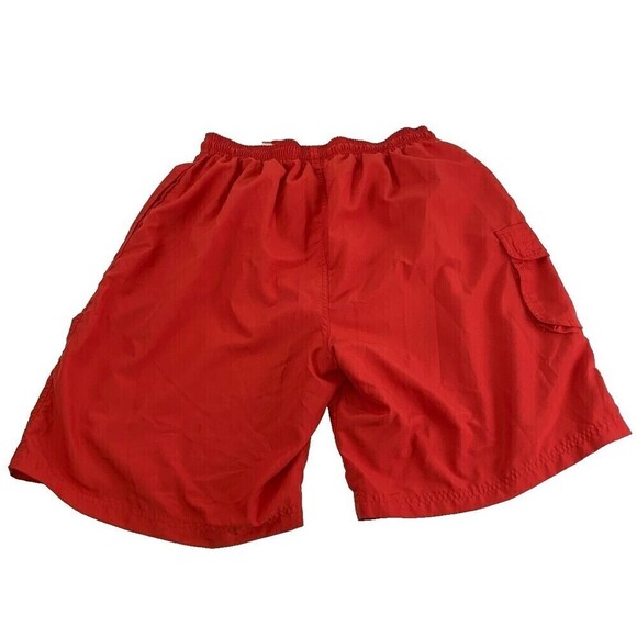 Lot of 2 Swim Trunks OP Ocean Pacific Blue Plaid Dolfin Red Drawstring Mens XXL - Picture 9 of 16